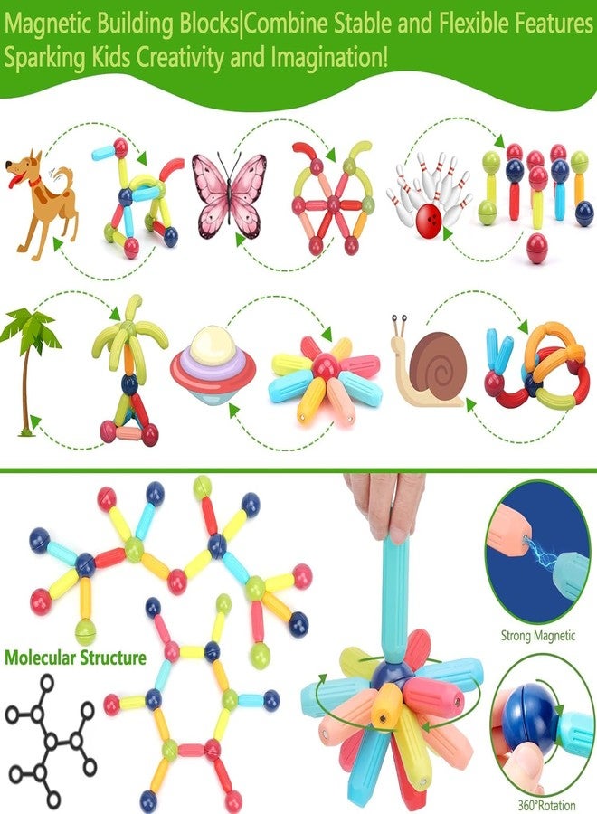 PLUSPOINT Magnetic Building Sticks and Balls Set | Educational STEM Toy for Kids 3+ Years | Creative Construction Toy for Boys & Girls | Multicolor (36 PCS, 36, Count) - Image 5